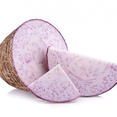 A cross section of a taro.